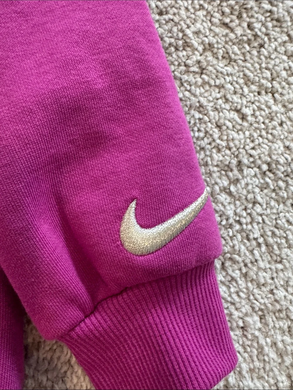 Nike Kids Magenta Crewneck Sweatshirt with Swoosh